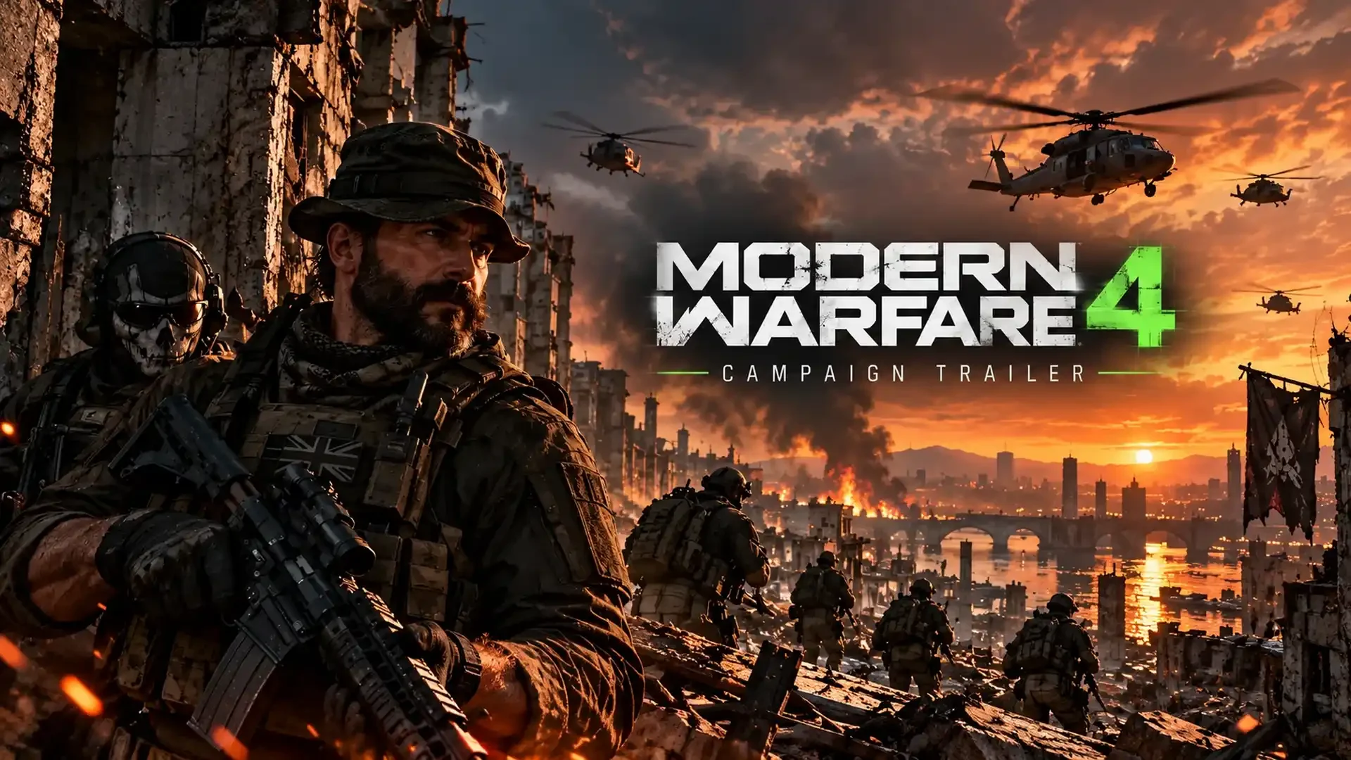 تریلر داستانی Modern Warfare 4 با نیروهای Task Force 141 در شهر جنگزده
