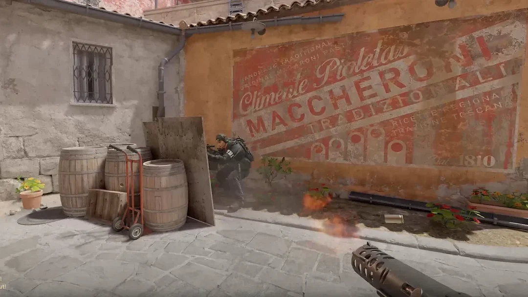 محیط مپ Inferno از نمای بازیکن در Counter-Strike 2؛ تصویر رسمی Valve