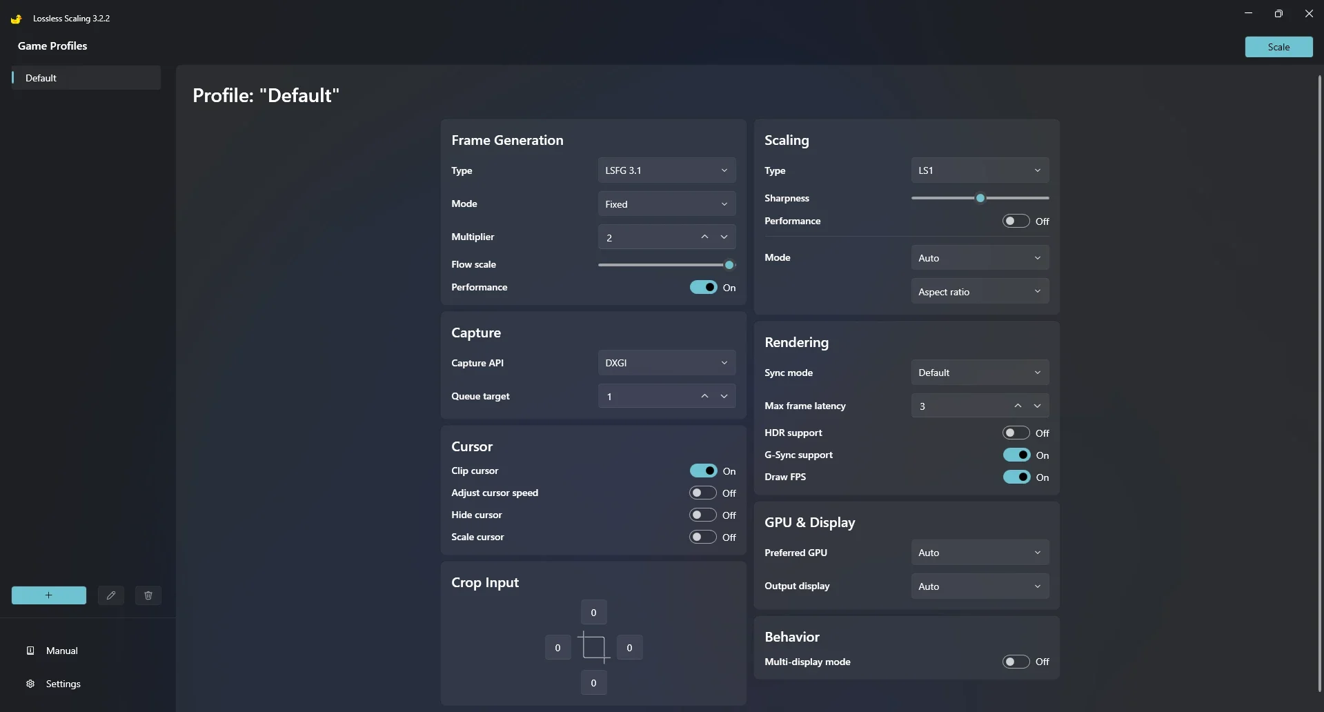 بهترین تنظیمات برنامه Lossless Scaling نسخه 3.2.2 و مدل LSFG 3.1