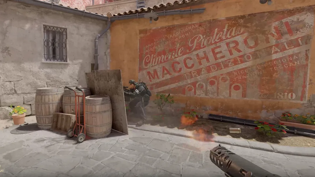 محیط مپ Inferno از نمای بازیکن در Counter-Strike 2؛ تصویر رسمی Valve